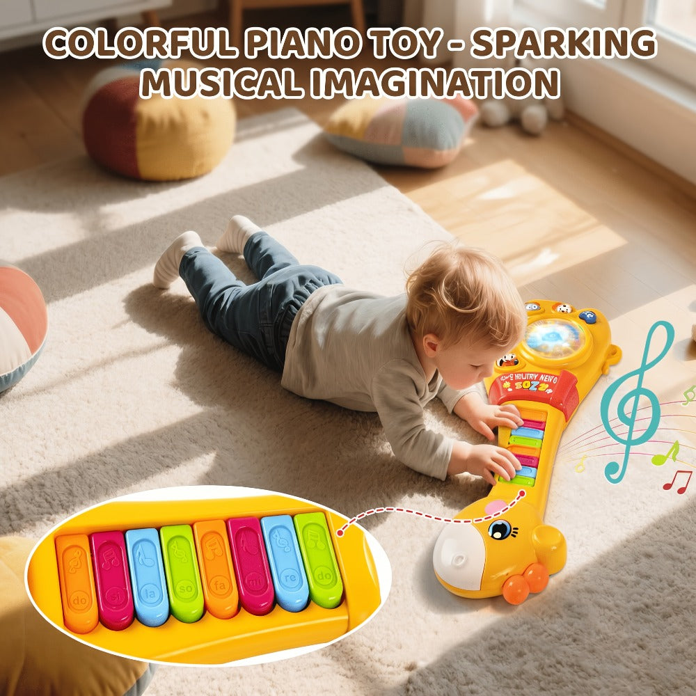 Giraffe Guitar Toy Baby 12 Months with Piano Keys, Animal Sounds & Flashing with the Listed Color, Size or Set Options for Everyday Use