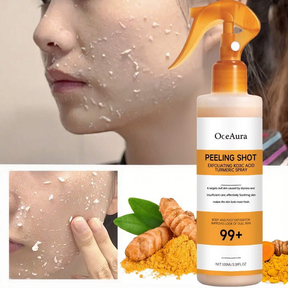 Kojic Acid Turmeric Spray 100ML Exfoliating Body Spray for Even Skin Tone Corrector for Face for Entryways, Bedrooms and Living Spaces