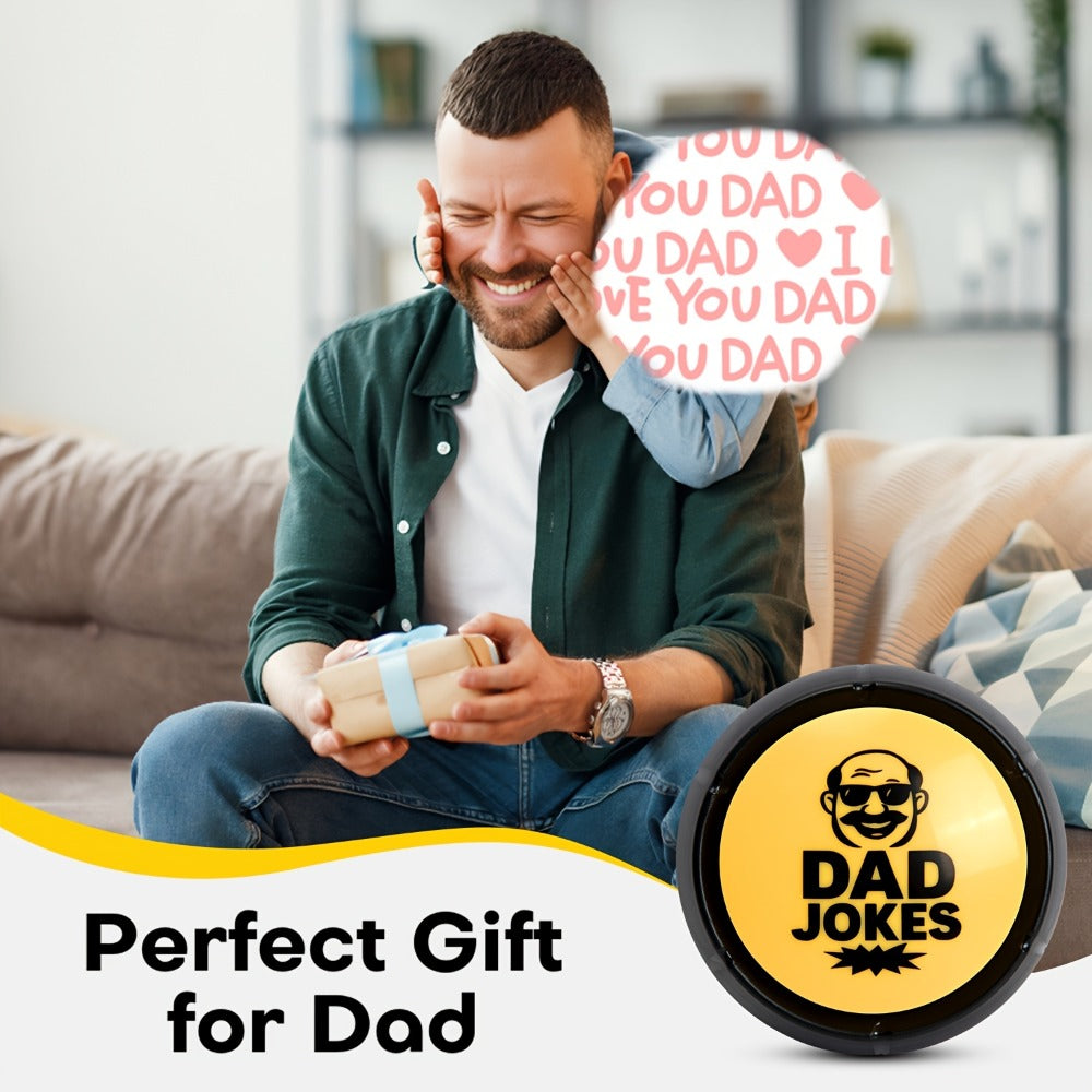 Dad Joke Button Funny Gag Gift for Men, Push Button for Hilarious Jokes, Perfect Father's Day Gift