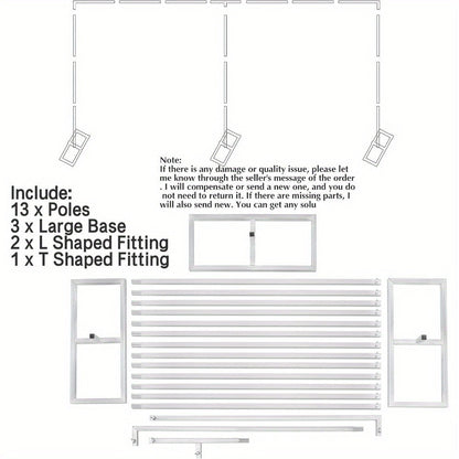 Pipe and Drape Backdrop Stand 10x20ft Heavy Duty Stainless Steel Portable Wedding Party Photography Background Support System with Base Kit