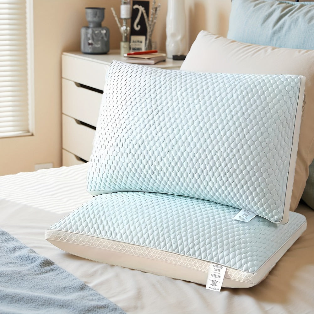 Cooling Bed Pillows 2-Pack – Neck Support for Side, Back & Stomach Sleepers | Machine Washable | Soft Polyester Fill | Perfect for Bed