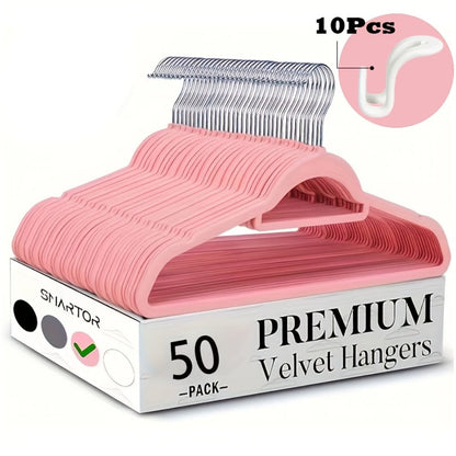 Velvet Hangers Non-Slip Slim Space Saving Clothes Hangers, Premium Flocked Suit Hangers for Closet Organization