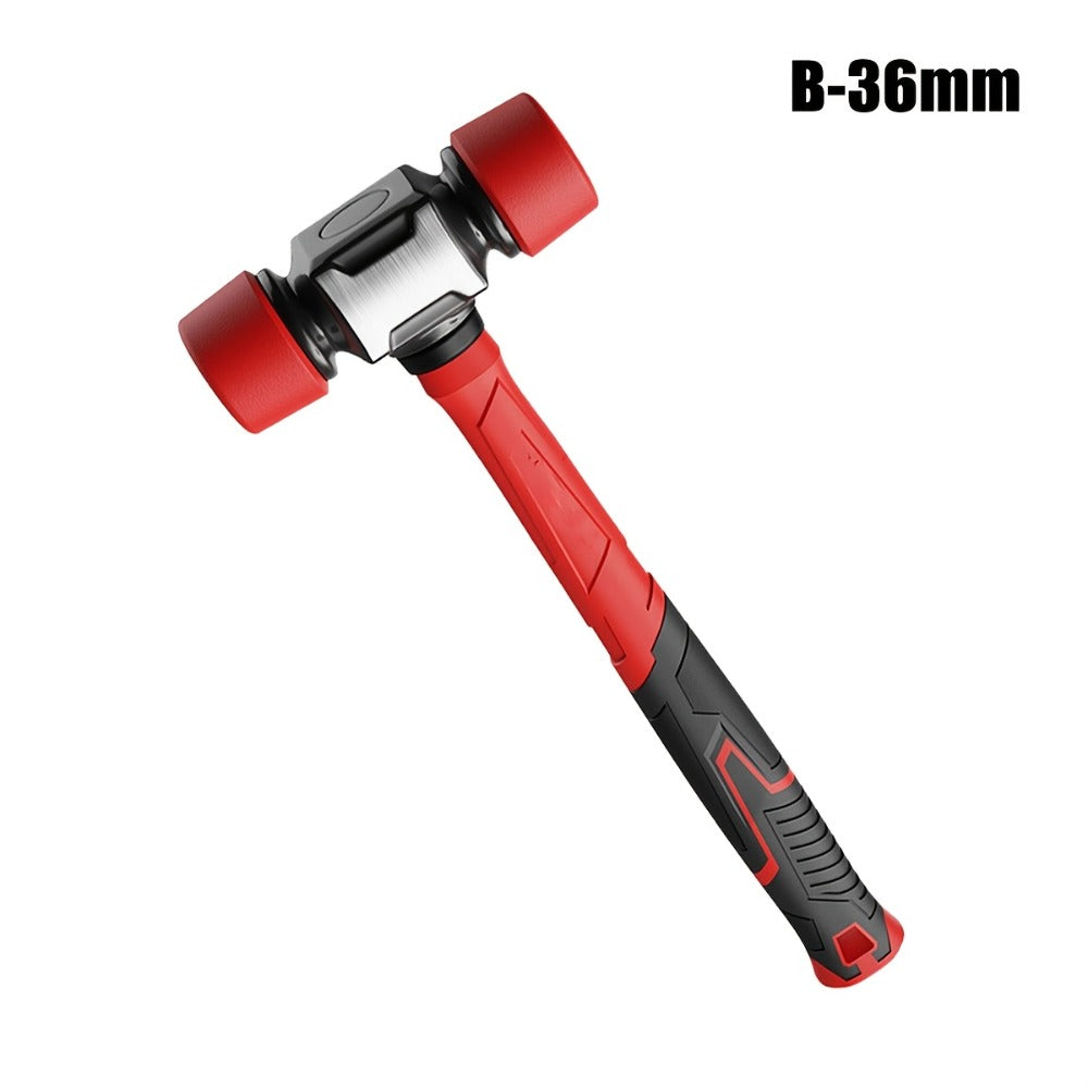Rubber Mallet Hammer Heavy Duty 27mm & 36mm, Dead Blow Installation Hammer for Flooring Tile Carpentry Renovation