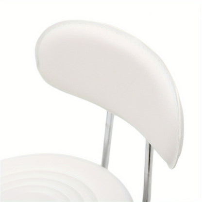 Saddle & Round Salon Stool with Backrest 360-Degree Swivel, Adjustable Height Professional Chair for Salon