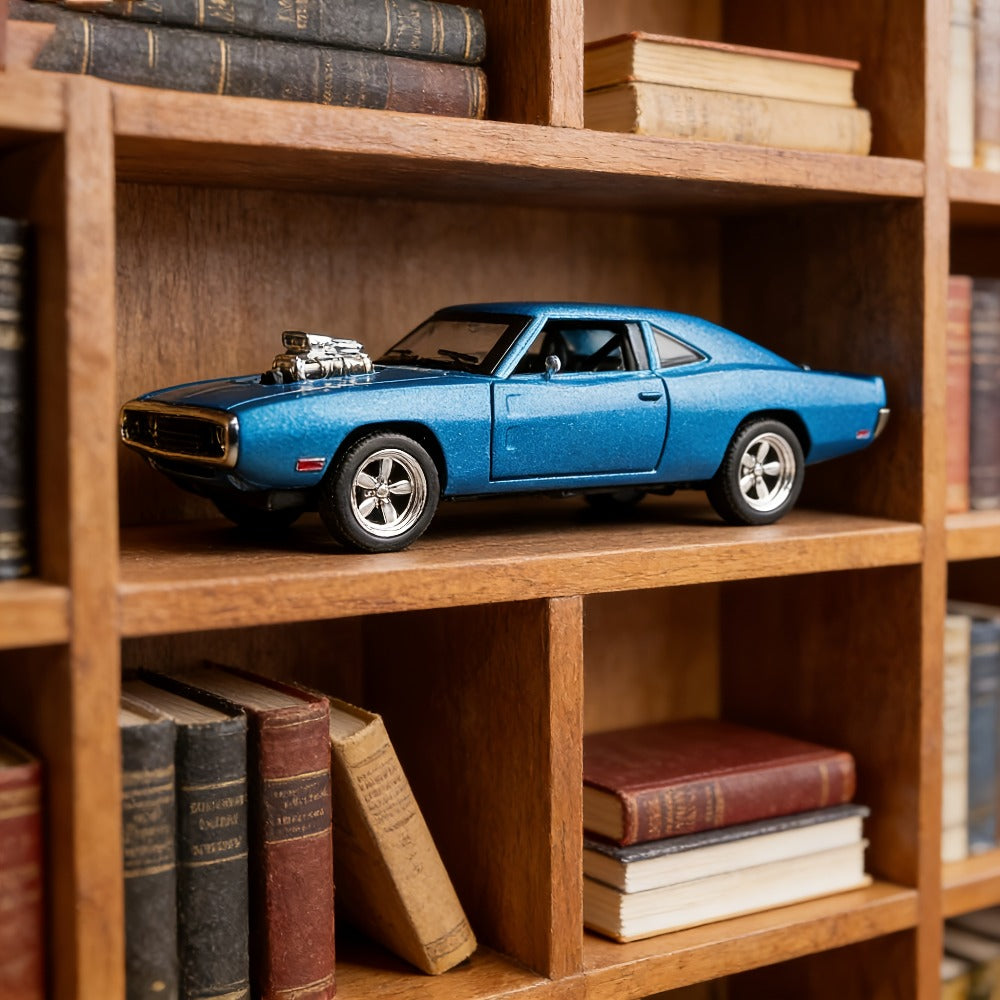 Dodge Challenger Diecast Model Car Zinc Alloy Collectible Static Replica, Highly Detailed Home & Office Decor