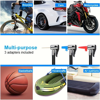 Portable Tire Inflator Air Compressor 150 PSI Cordless with Auto-Shutoff Digital Pressure Gauge LED Light Wireless USB Charging for Car