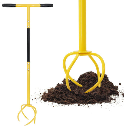 Garden Claw Twist Tiller Manual Steel Cultivator & Soil Loosener, Hand Tiller Lawn Aerator for Garden Bed, Plant Box