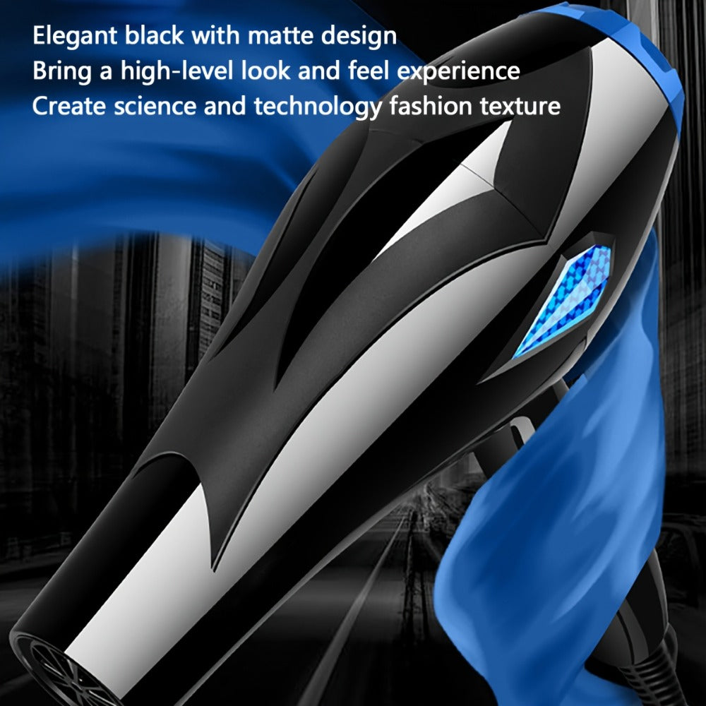 Handheld Hair Dryer with Six Color and Accessory-Package Selections, Rear Intake and Inline Plug Control
