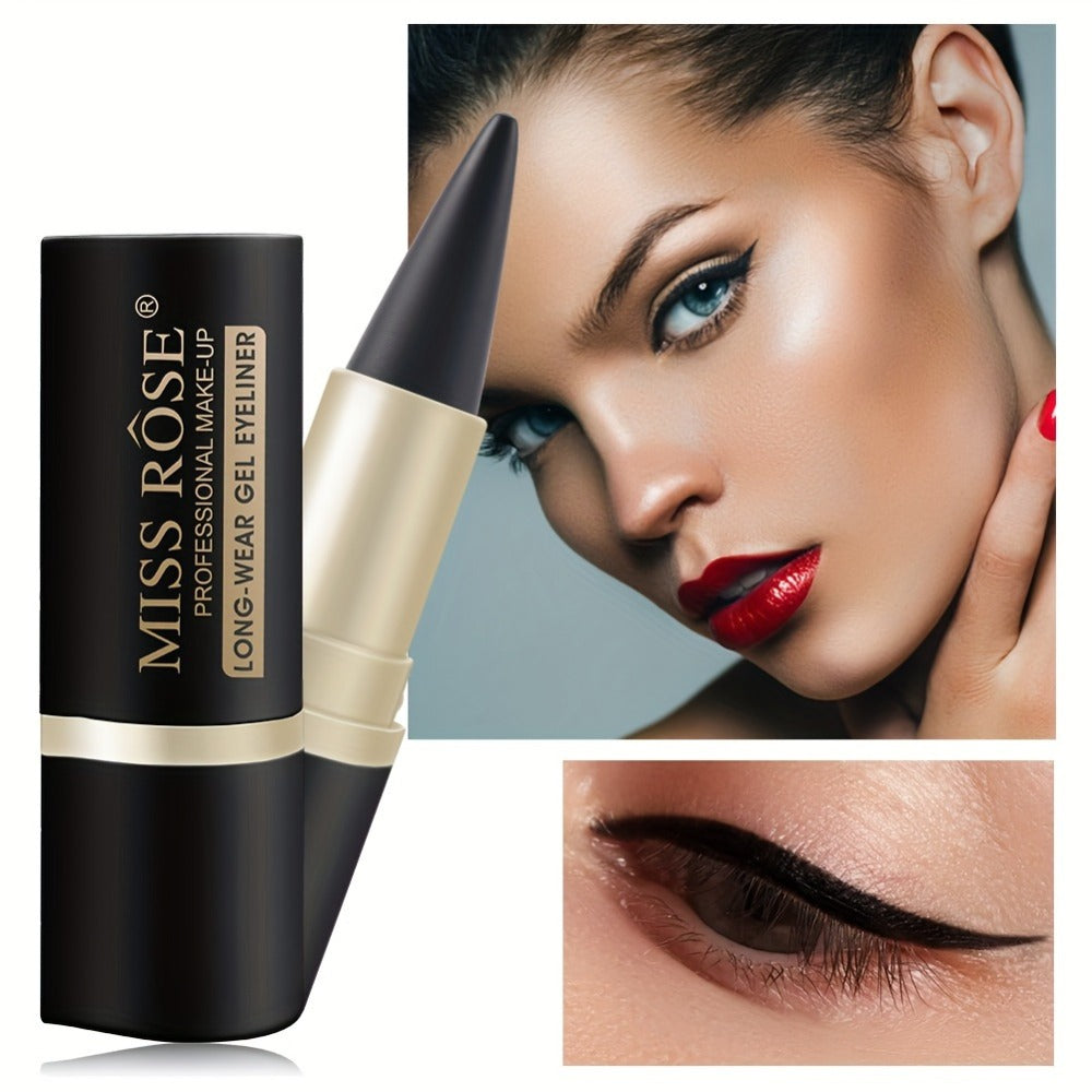 Creamy Gel Eyeliner Pencil Set 3pcs Black Waterproof Sweat-Resistant Smudge-Proof Matte Eye Liner