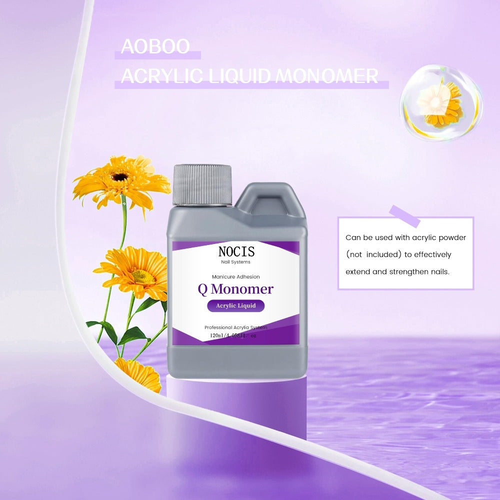 Unscented Acrylic Liquid Monomer 120ml Portable Bottle for Home and Salon Manicures, with the Listed Configuration