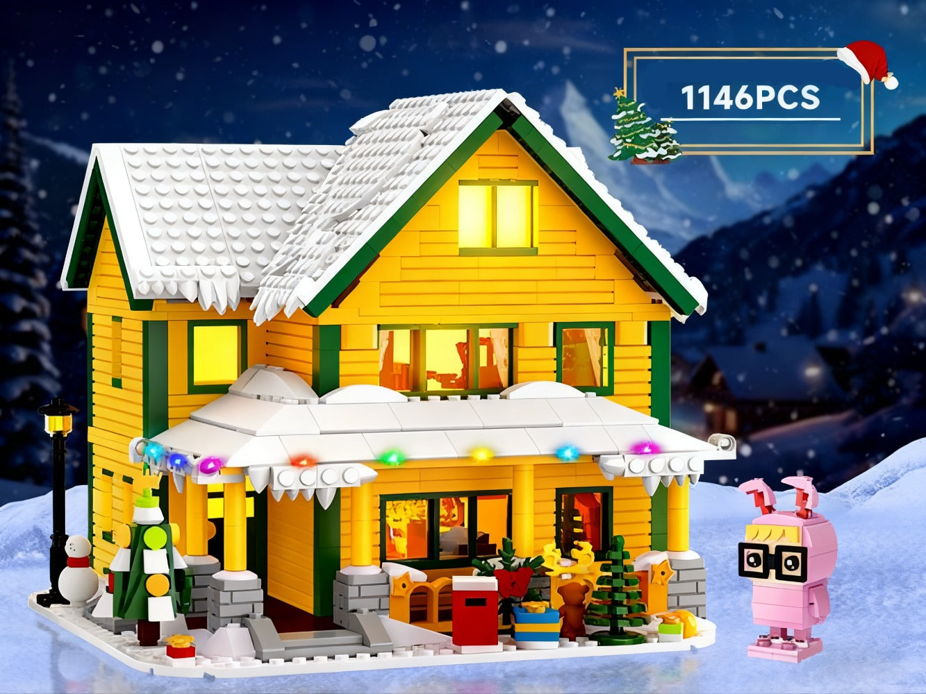 Christmas Story Building Blocks Set 1146 Pcs with the Listed Color, Size or Set Options for Everyday Use