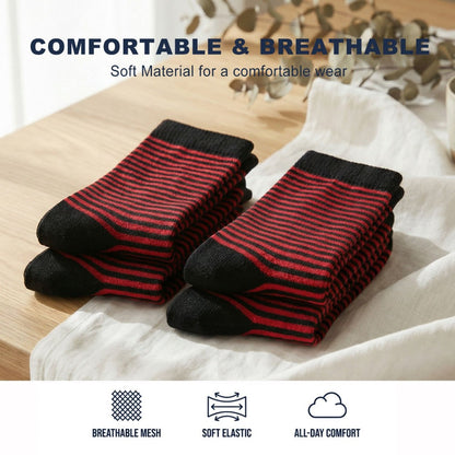 4-Pack Diabetic Socks Men Women Thermal Bamboo Non-Binding Circulation Moisture-Wicking Comfort Socks L XL