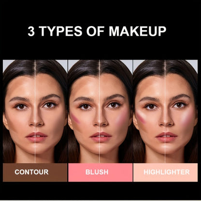 3-in-1 Makeup Stick Set 6pcs – Waterproof Blush Eye Shadow & Highlighter Stick, Long-Lasting Moisturizing Cream Formula