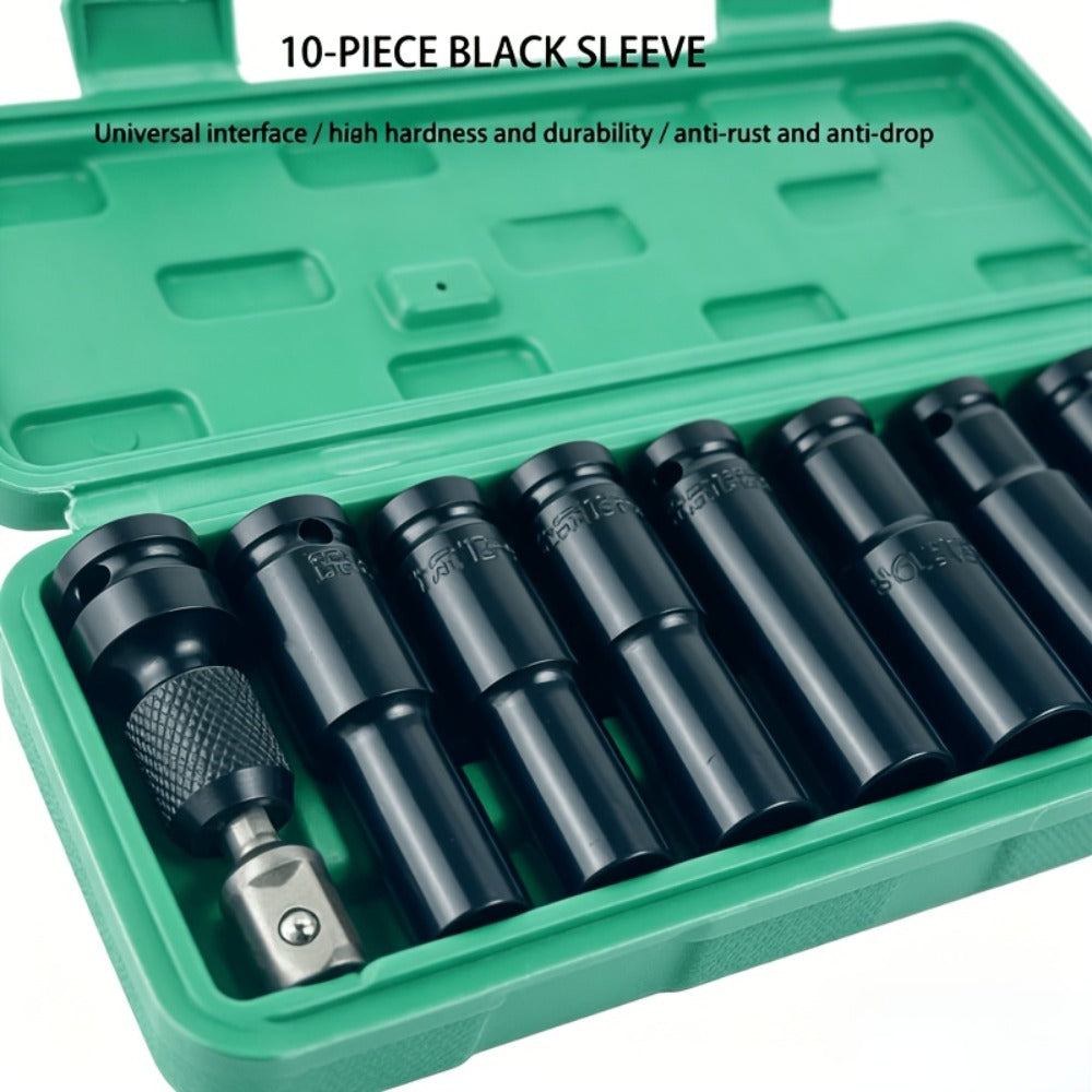 1/2 Inch Deep Impact Socket Set – Chrome Vanadium Steel for Tire Removal, Mechanical Repairs & Car Maintenance | Compatible with Electric