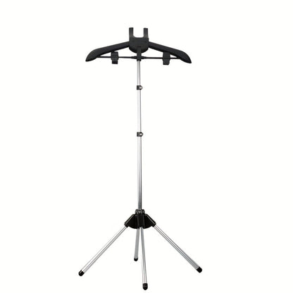 Telescopic Garment Drying Stand with Three Rotating Hanger Arms, Adjustable Height and Gray or Black Finish