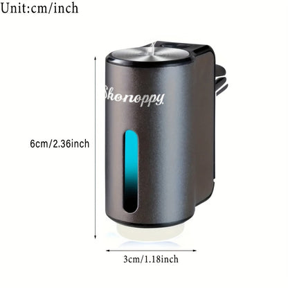 Car Air Freshener Serenepy Waterless Vent Diffuser with USB Power, Three Intensity Levels and 3- or 6-Bottle Options