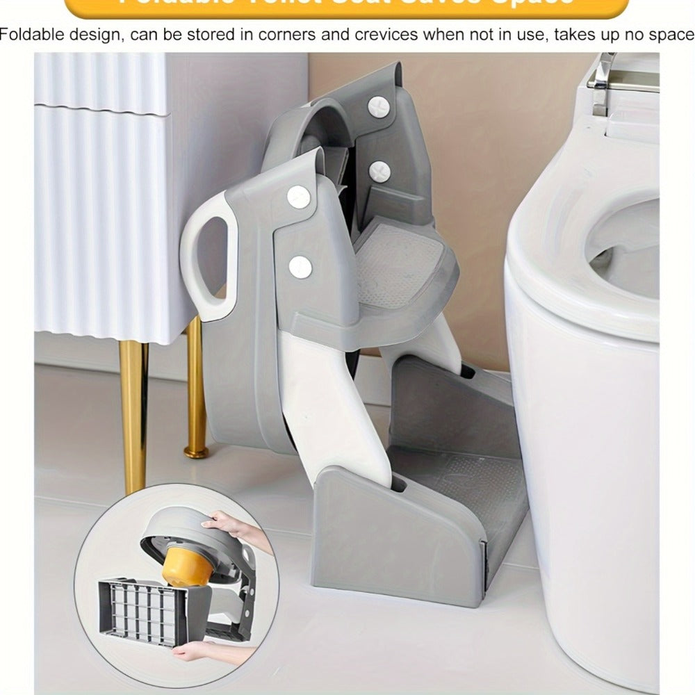 Potty Training Seat with Step Ladder 2-in-1 Toddler Toilet Seat & Stool - Foldable Kids Potty Chair with Splash Guard