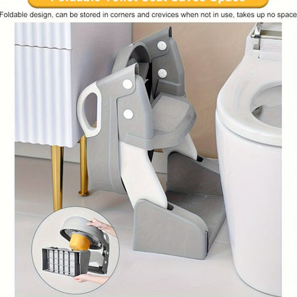 Potty Training Seat with Step Ladder 2-in-1 Toddler Toilet Seat & Stool - Foldable Kids Potty Chair with Splash Guard