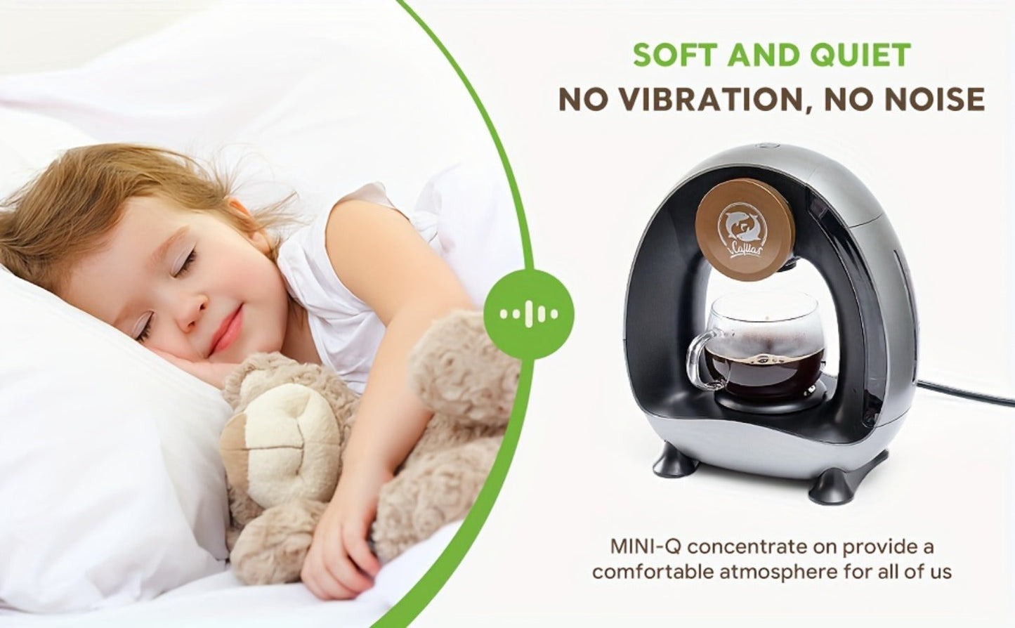 Compact Single-Serve Coffee Maker for Pods, Grounds or Tea with 4-8oz Serving Label and Four Colors