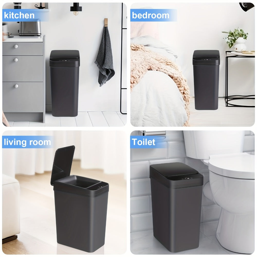 Motion Sensor Trash Can 2-Pack, 2.8 Gallon Touchless Slim Garbage Can with Auto Lid for an Everyday Personal Care Routine