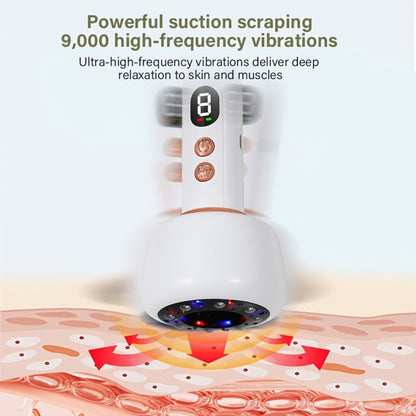 Vacuum Cupping Massager USB Rechargeable Scraping Massage Device Intelligent Suction Cup with 1200mAh Battery for Home or Salon Spa Use