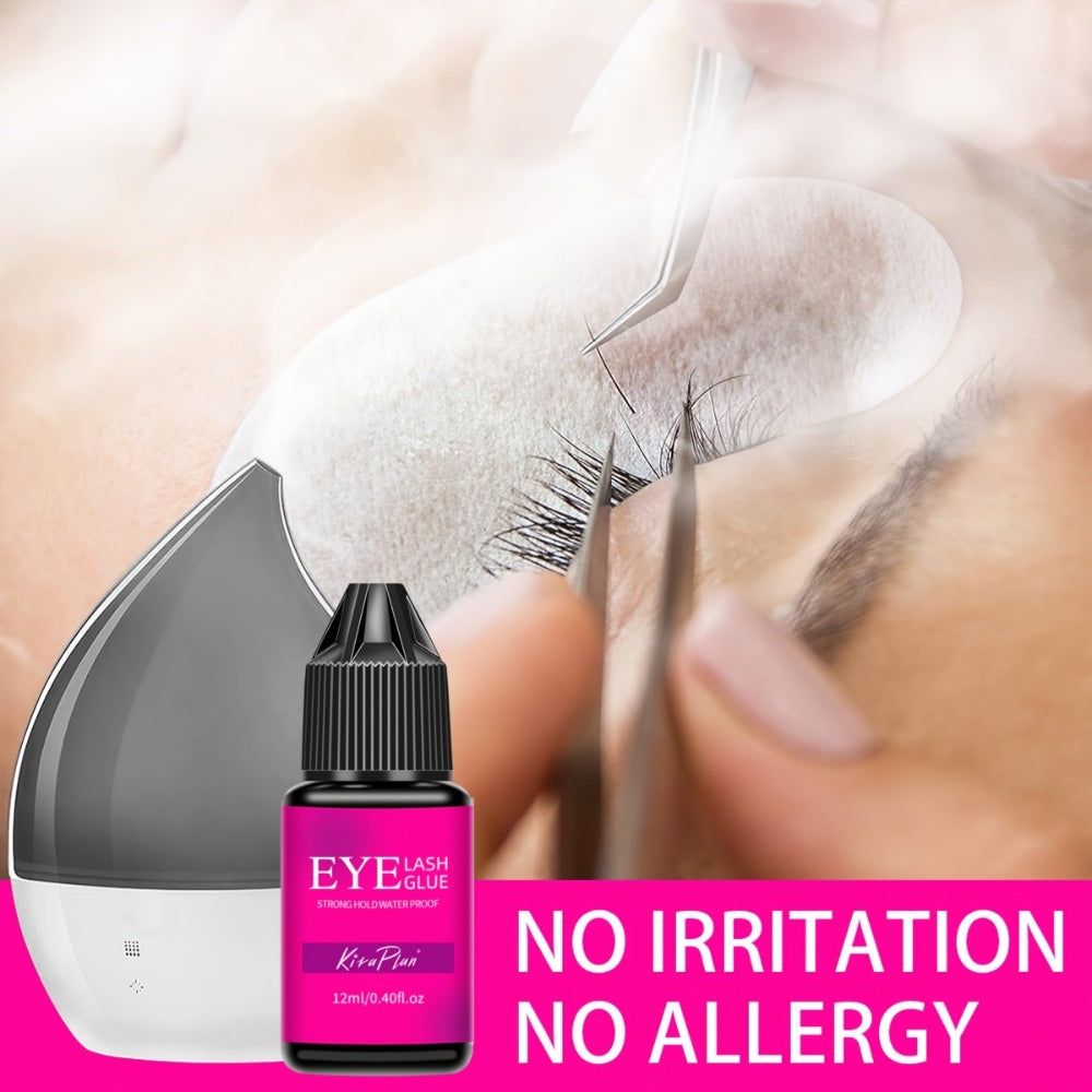 2-Pack Lash Extension Glue, Ultra Fast Dry 0.5, 1s, 6, 7 Week Retention, Black Eyelash Adhesive