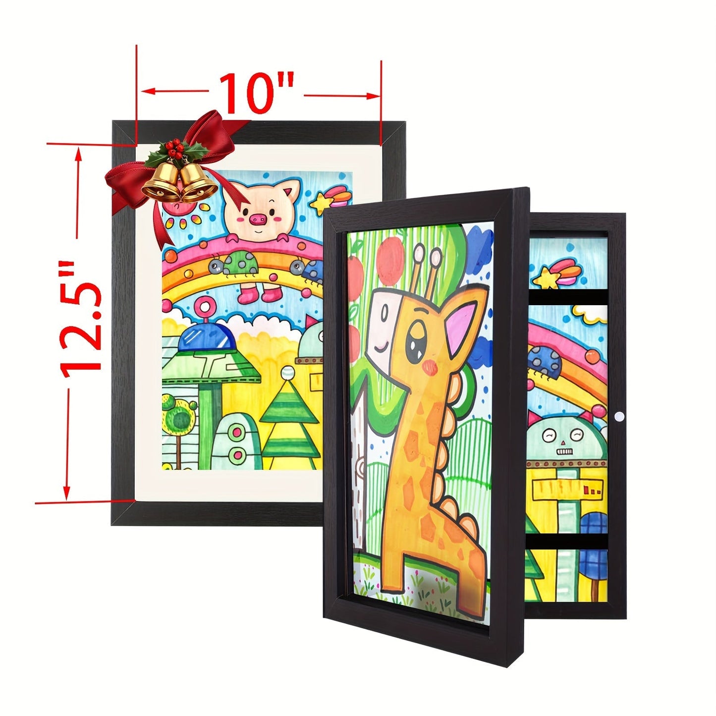 Kids Art Frame Changeable Front-Opening Display, Children Artwork Picture Frame for 8.5x11 & 10x12.5 Drawings