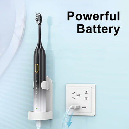 Sonic Electric Toothbrush IPX8 Waterproof USB Rechargeable with 5 Replacement Brush Heads, Smart Timer, Metal Shaft