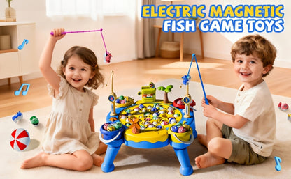 Magnetic Fishing Game for Kids 66 Pieces, Ocean Fishing Toy Set with Rods for Toddlers Ages 3 4 5 6