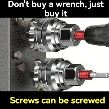Universal Socket Wrench Adapter 10-19mm – Adjustable Hex Nut & Bolt Socket, Fits 3/8" Drive Ratchet