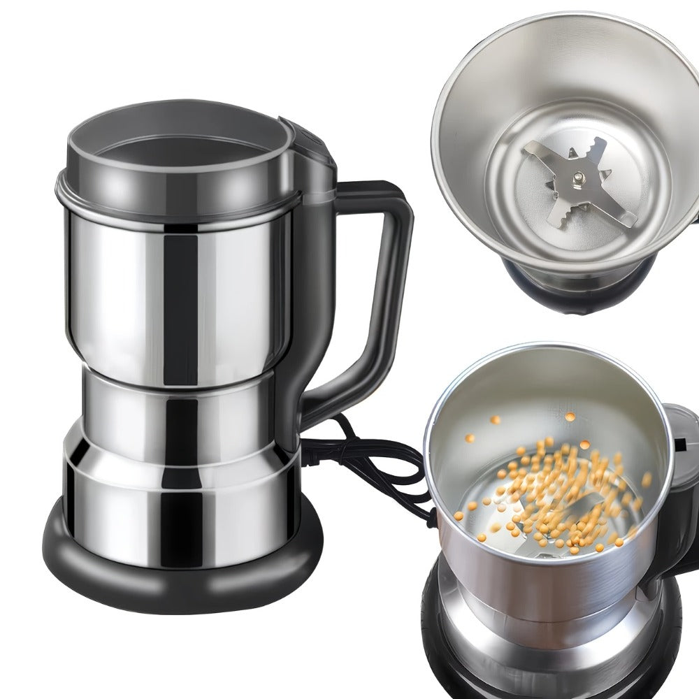 Electric Coffee Grinder 300W 25000RPM, 8-Blade Stainless Steel Spice & Grain Mill for Coffee Beans