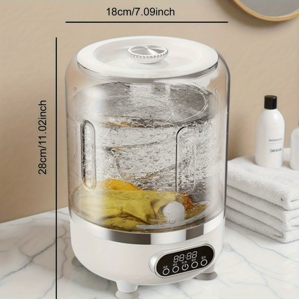 Portable Mini Washing Machine Wash & Dry All-in-One, Blue Light, Flexible Drainage for Entryways, Bedrooms and Living Spaces