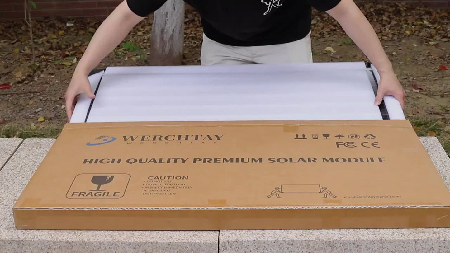 Two-Piece 200W Total Solar Panel Kit with 100W Modules, 18BB Cell Layout and PV Connectors