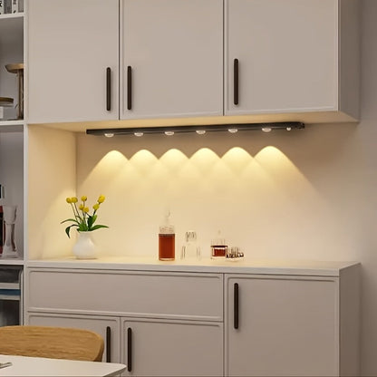 Motion Sensor Cabinet LED Strip Light USB Rechargeable 1400mAh - 3 Color Dimmable Wireless for Home Cooking, Dining and Outdoor Meals