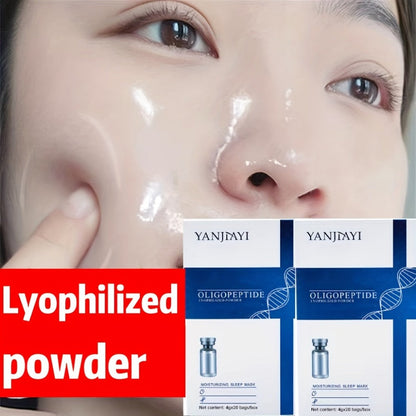 Overnight Sleep Mask Gel with Niacinamide Oligopeptide & Hyaluronic Acid, Alcohol-Free Night Serum for Dry Skin