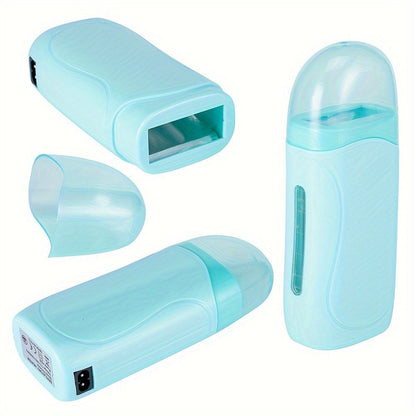 Wax Warmer Roller Kit for Hair Removal – Portable Electric Roll-On Soft Wax Heater for Women & Men, At-Home & Salon Waxing