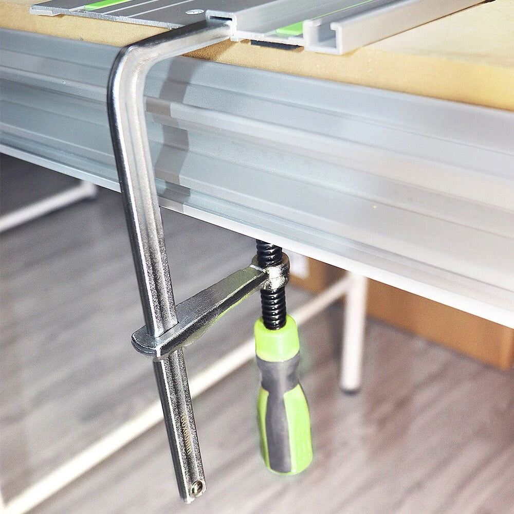 Track Saw Clamps 2pcs, Quick Adjust MFT Table Rail Clamps with Soft-Grip Handle, Compatible with Festool Track Saw Rail System