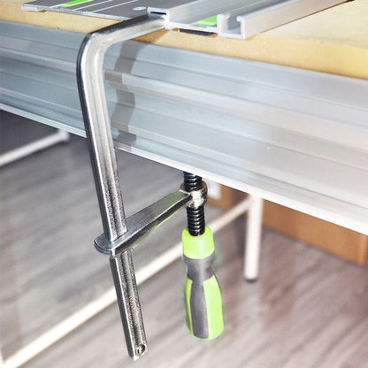 Track Saw Clamps 2pcs, Quick Adjust MFT Table Rail Clamps with Soft-Grip Handle, Compatible with Festool Track Saw Rail System