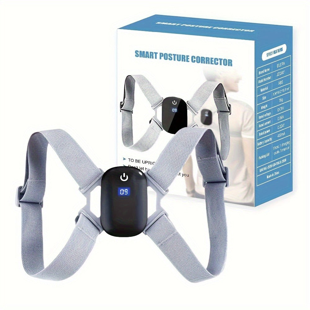 Smart Posture Corrector with Vibration Alert, Wireless Rechargeable Posture Trainer & Back Support Belt for Men Women