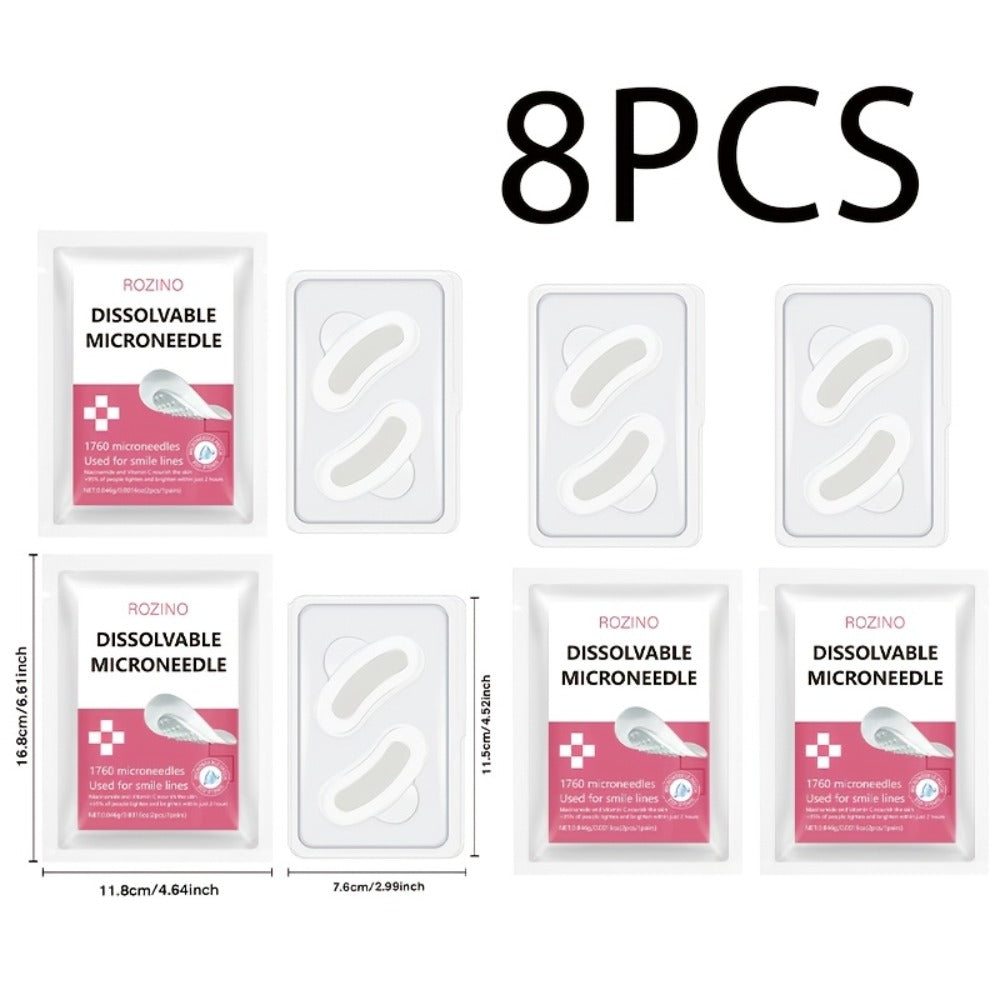 Microneedle Patches Hyaluronic Acid Niacinamide Dissolving Face Patches for Forehead Smile for Entryways, Bedrooms and Living Spaces