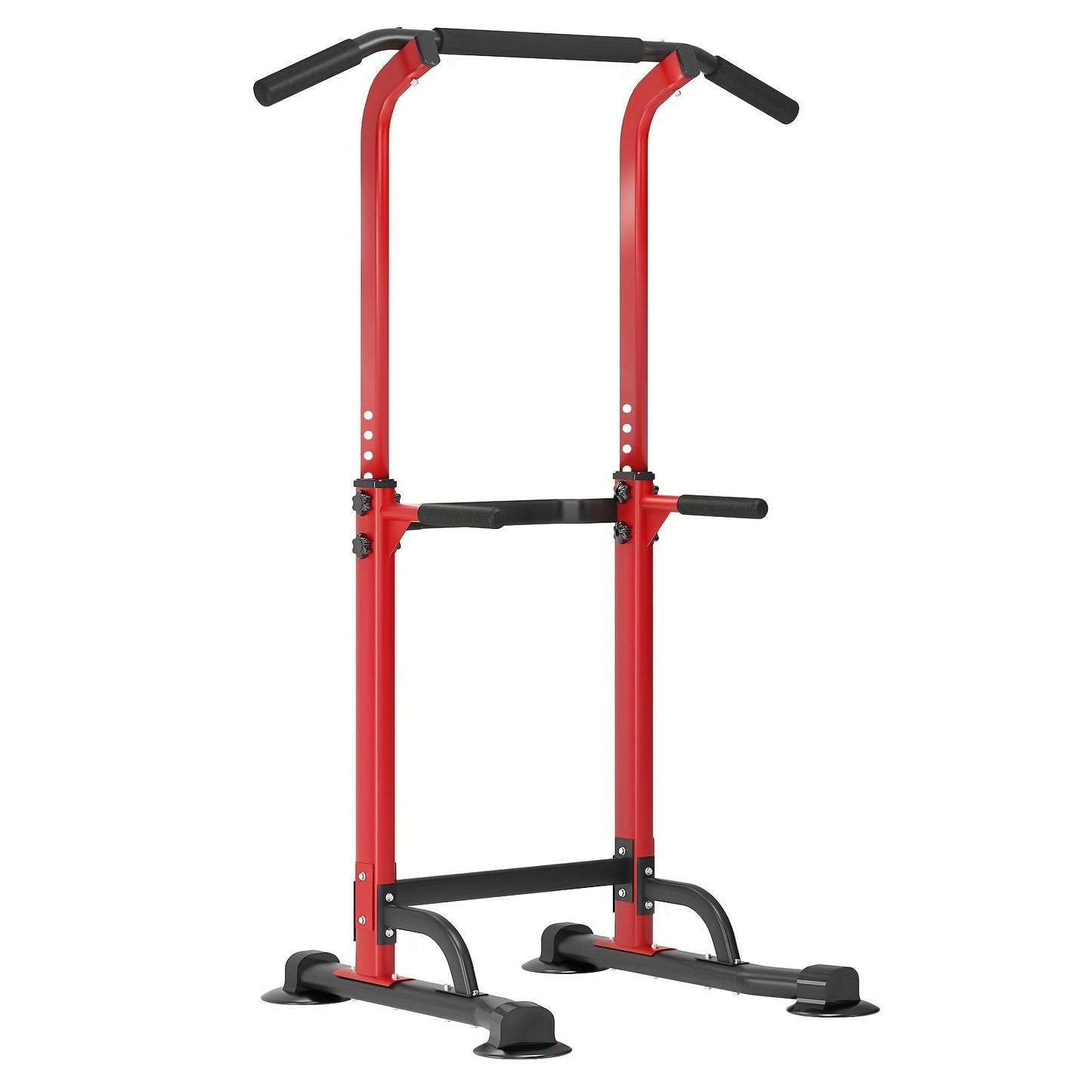 Power Tower Dip Station Pull Up Bar for Home Gym – 330lb Capacity, 10 Height Levels 65"-83", 6 Exercise Positions