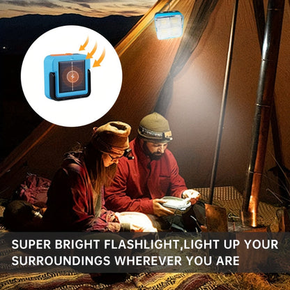 Solar Camping Lantern with Four Adjustable Modes, Solar and USB Charging, Bracket and Hook for Camping, Hiking and Emergencies