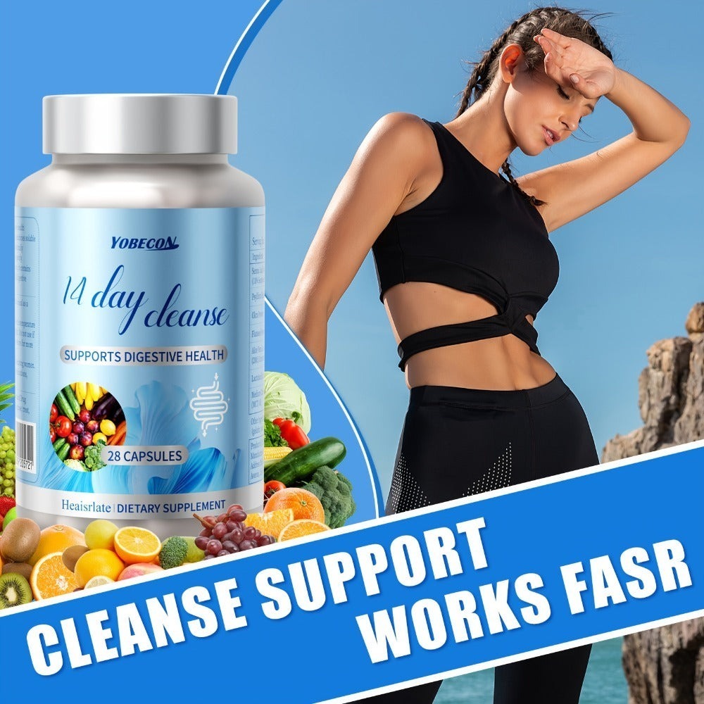 Colon Cleanse Capsules with Senna Leaf, Psyllium Husk & MCT Oil, 14-Day Advanced Gut Detox & Digestive Support Formula