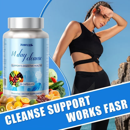 Colon Cleanse Capsules with Senna Leaf, Psyllium Husk & MCT Oil, 14-Day Advanced Gut Detox & Digestive Support Formula
