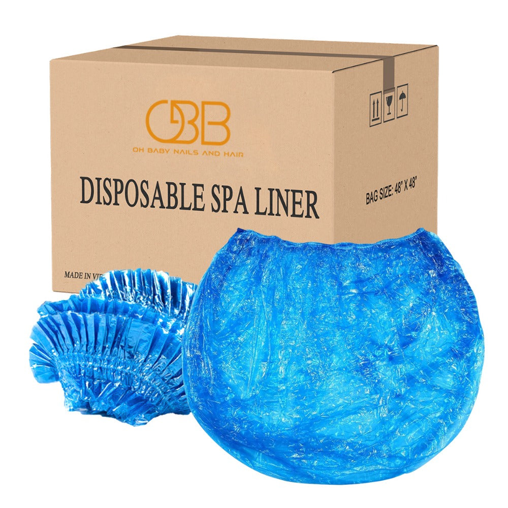Disposable Pedicure Liners 400 Pack Single-Use HDPE Foot Bath Bowl Bags – Elastic Fit, Hygienic Nail Salon Foot Soak Liners for Professional