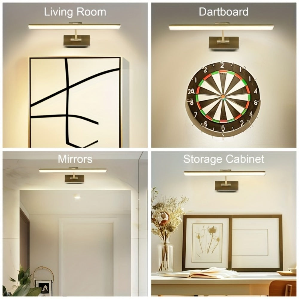 Picture Light 16 Inch Wireless Battery Powered LED Wall Light 6000mAh Rechargeable Remote for Entryways, Bedrooms and Living Spaces