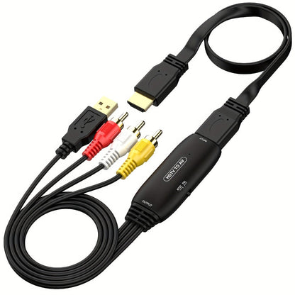 HDMI to RCA Converter Adapter for Fire Stick Roku Apple TV Android Box, Plug & Play, Supports 1080P PAL/NTSC