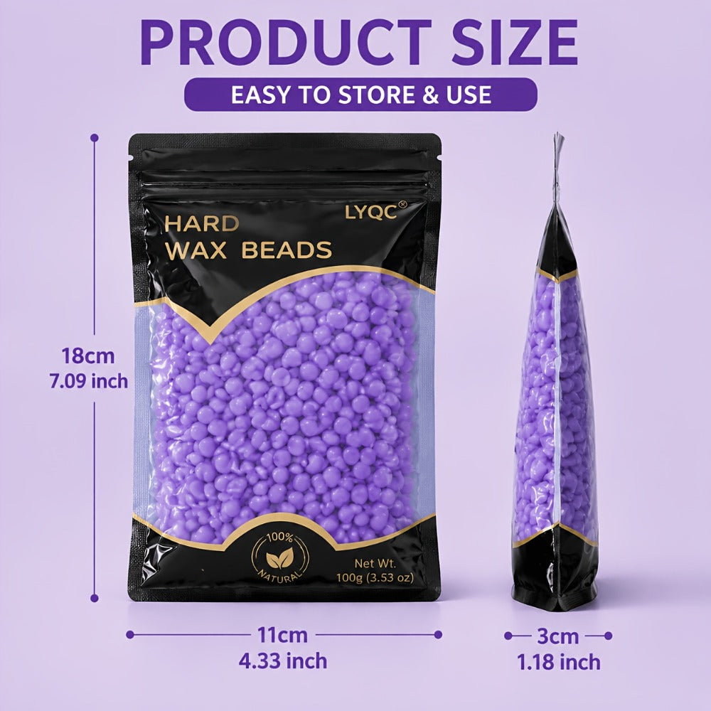 Hard Wax Beads for Hair Removal Full Body 1000g/2000g – Professional Waxing Kit with 20 Applicator Sticks