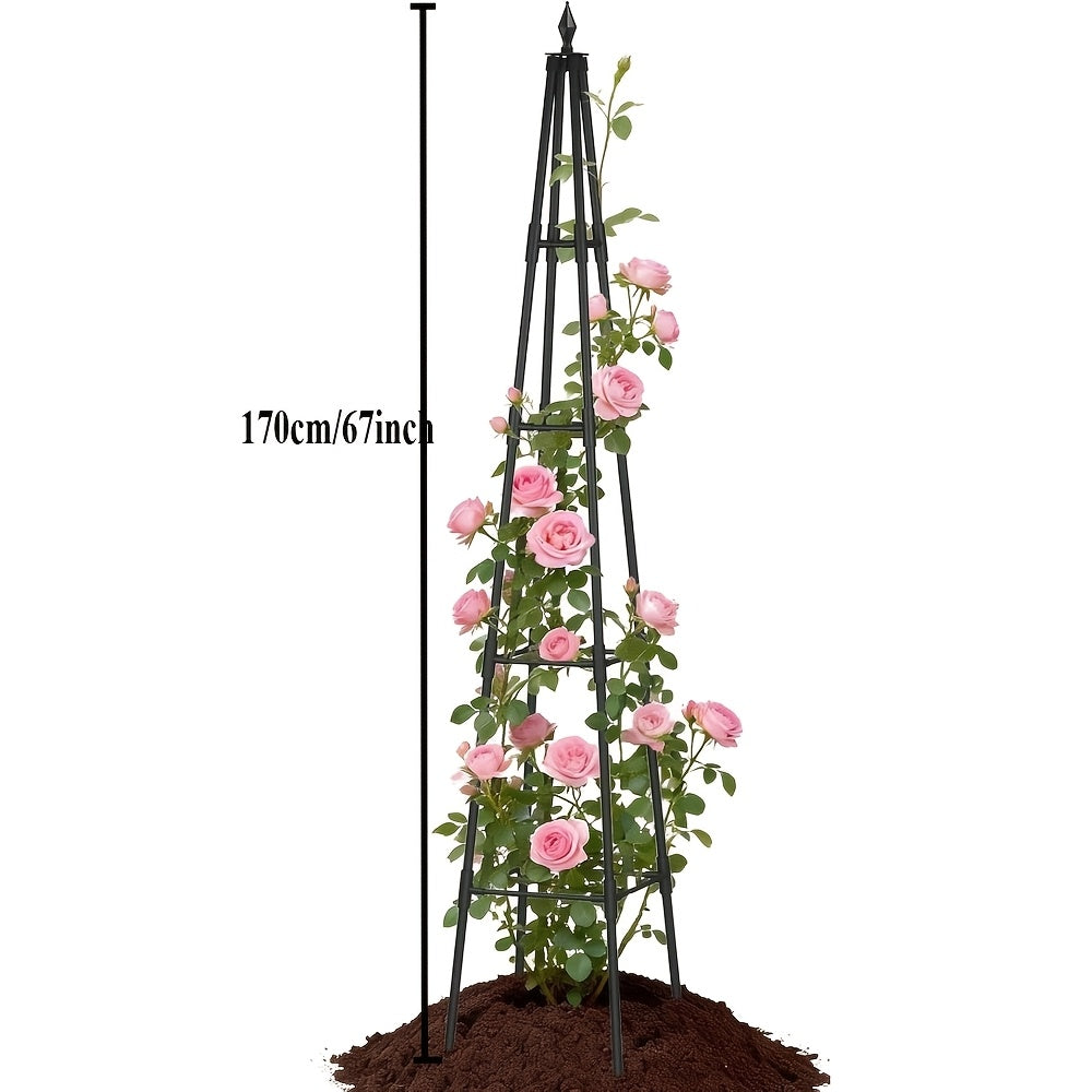 Steel Garden Trellis Arch 7ft PE-Coated Climbing Plants Vegetables