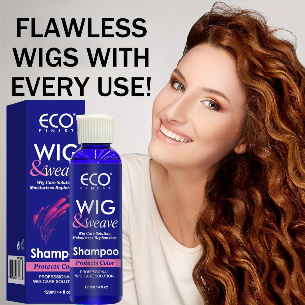 Wig Care Spray and Shampoo Set Anti-Frizz Deep Clean for Synthetic Human Hair & Braided Wigs